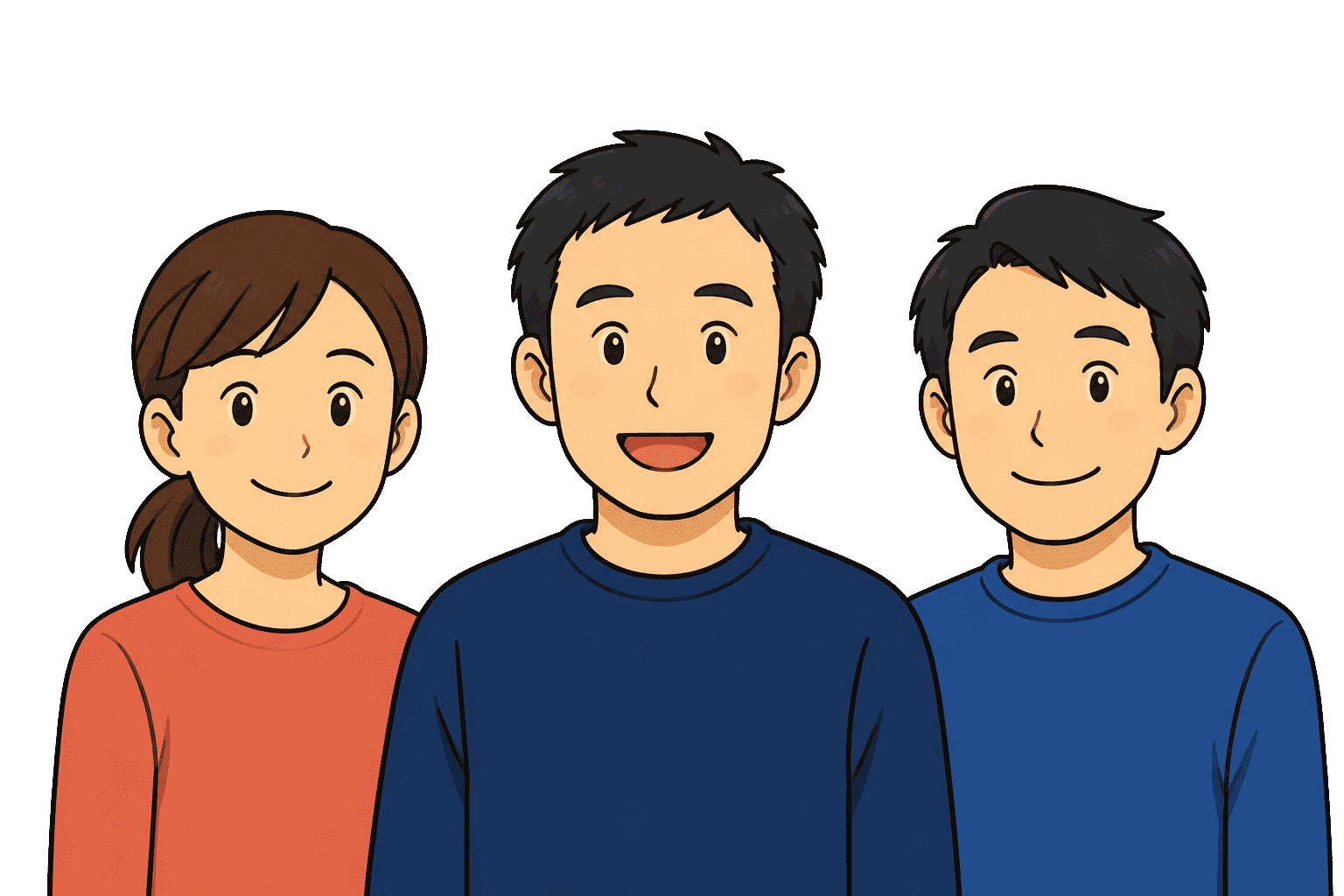 子どもたちを見守る保護者とサポーターのイラスト